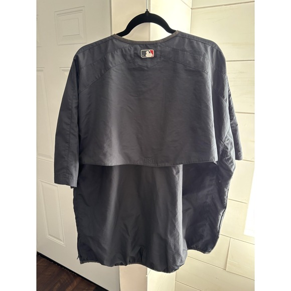 New York Yankees Jacket Mens XL Black MLB Baseball Majestic Authentic Pullover - Picture 2 of 8